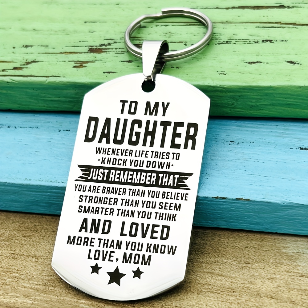 Creative Trendy Inspirational Keychain Encouragement Birthday Graduation Gift for Daughter Son from Mom Dad,$1.49,Temu