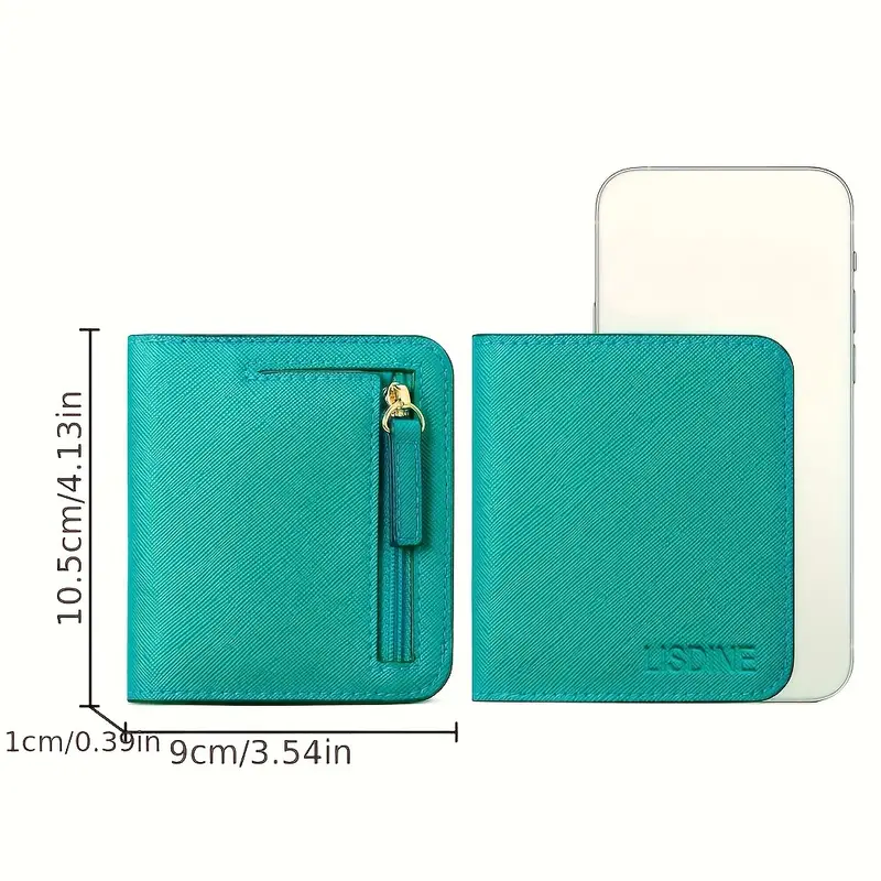 Small Wallet for Women Compact Wallet Vegan Leather Bifold Ladies