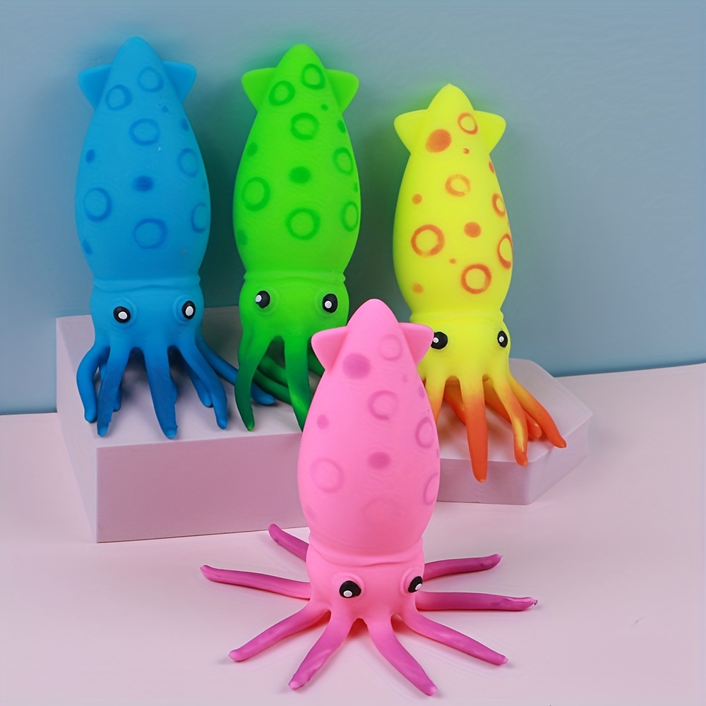 Octopus Squishy Balls Soft Octopus Stress Balls for Kids, 4 Pack