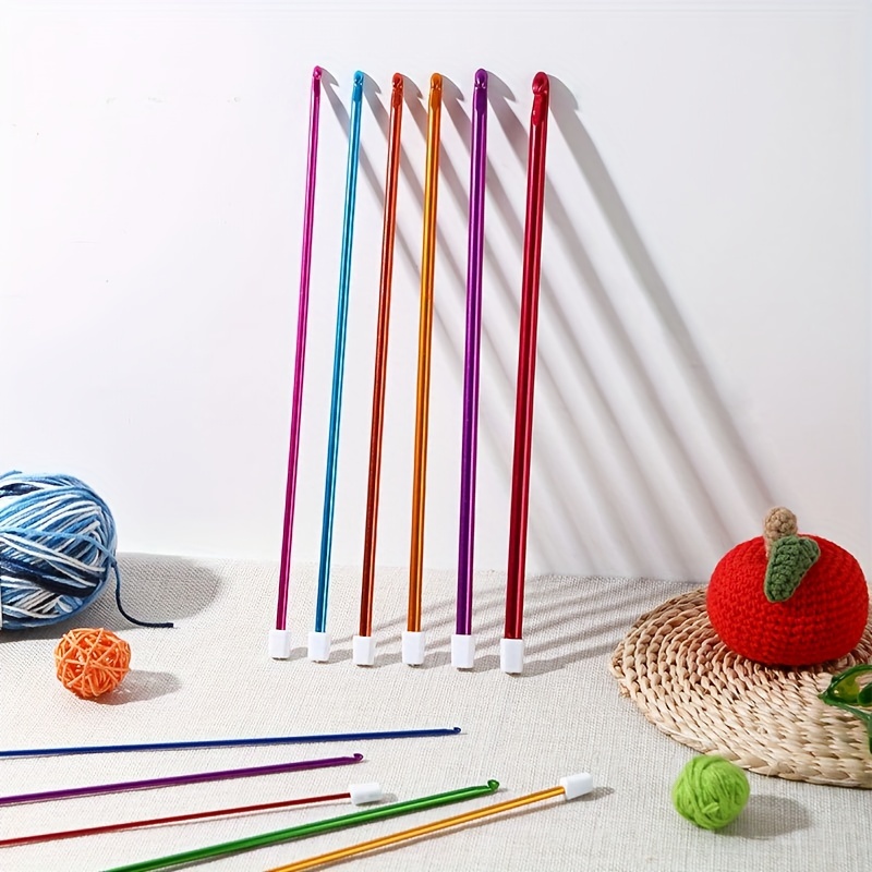 Long Crochet Hook Set, 11pcs Tunisian Crochet Hooks Multicolor
