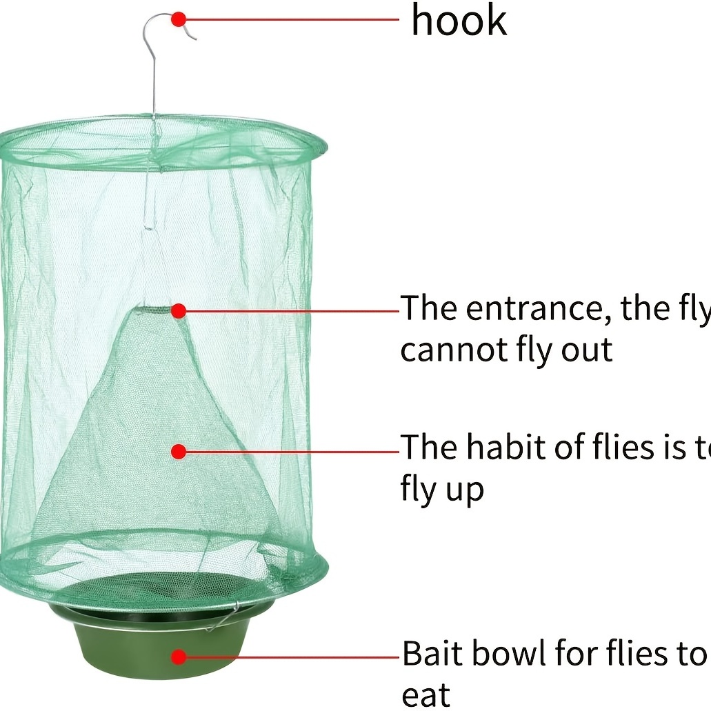 Reusable Fruit Fly Trap Killer Yellow Cage Drosophila n Patio Fly Catcher  US