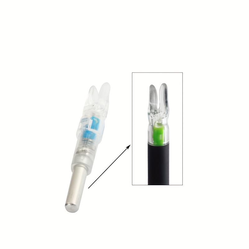 3pcs Lighted Bow LED Glowing Arrow Nock Tail for 6.2mm Arrow Shaft