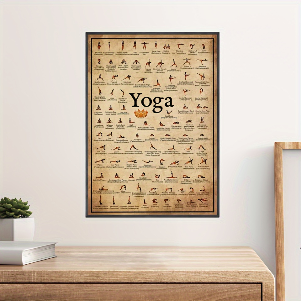 Pôster De Yoga Para Exercício De Casa Academia Ashtanga Cartaz De Saúde  Pôsteres Pintura Em Tela Impressão De Arte Na Parede Decoração Da Sala De  Estar