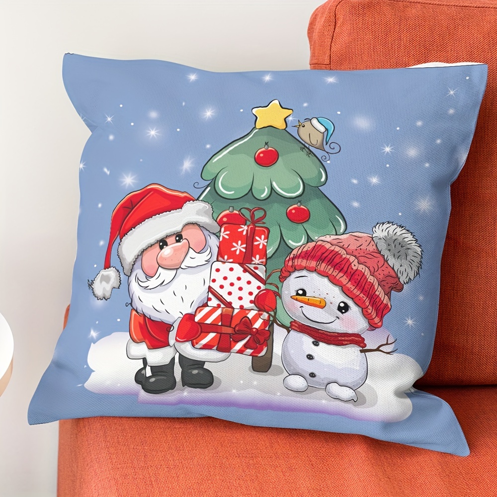 Christmas Santa Claus Throw Pillow Covers, Printed Throw Pillowcase, Throw  Pillow Covers Decor, Home Decor, Room Decor, Bedroom Decor, Living Room  Decor, Car Decor, Sofa Decor - Temu