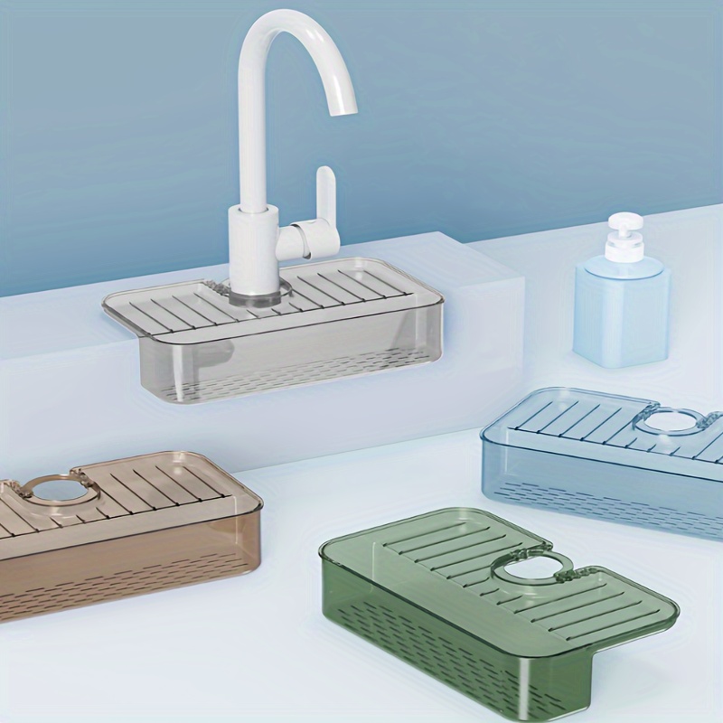 Tappetino di protezione per rubinetto da cucina in silicone per scolapiatti  per lavello Spugna pieghevole per lavello Raccoglitore di spruzzi per