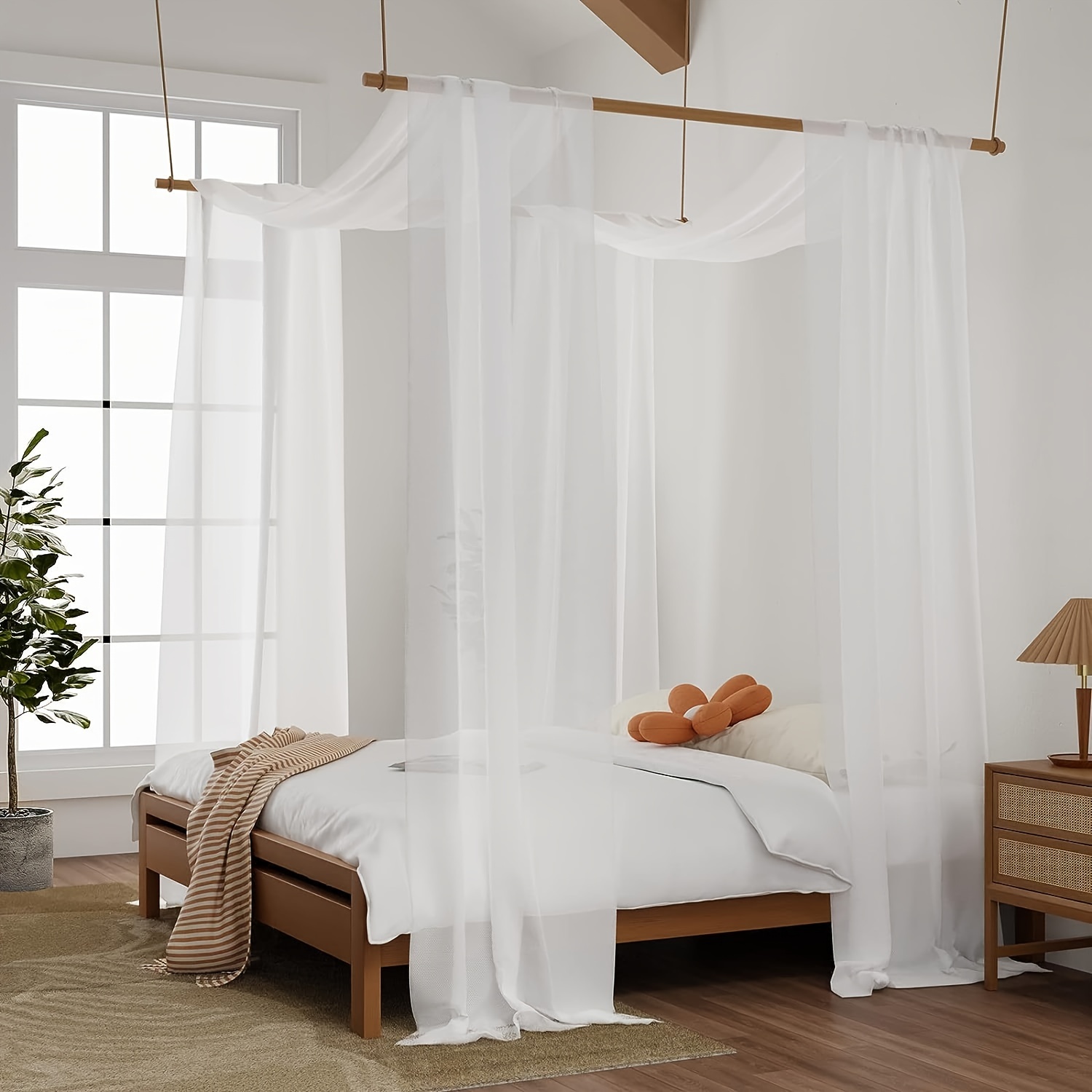 Bed Canopy King Size Bed Curtains Queen Size Bed Frame Full - Temu