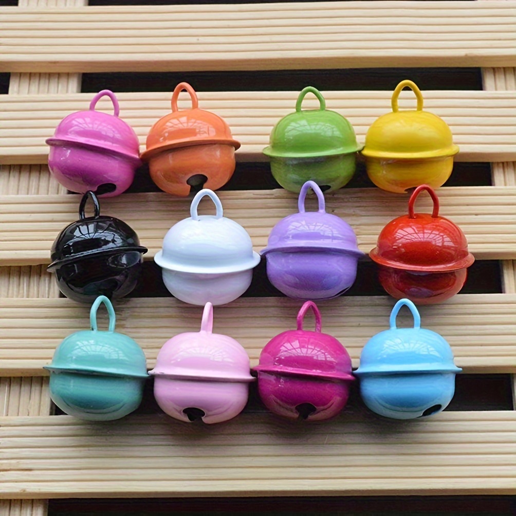 100pcs Crafts Bells 1.5cm/0.59inch Bells Colorful Christmas Metal Bell  Craft For Holiday Decoration DIY Jewelry Jewelry Making