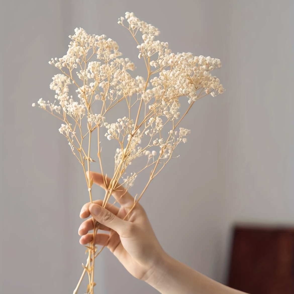 8pcs, Long-Lasting Dried Babys Breath Flowers Bouquet for Weddings, Home  Decor, and DIY Projects