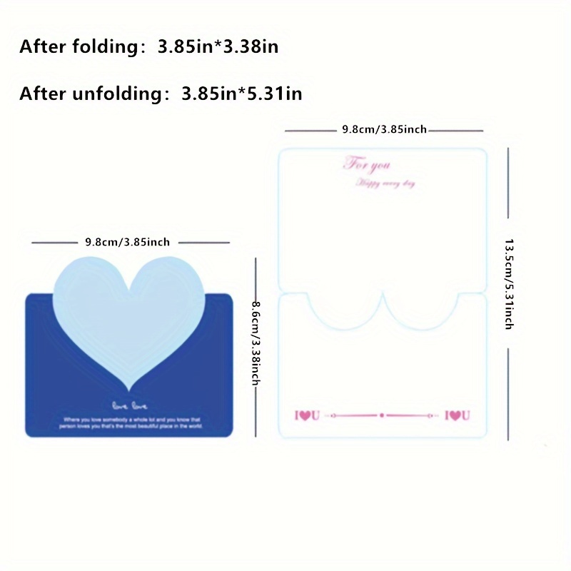 Creative Simple Color Hollow Greeting Card Folding Small - Temu