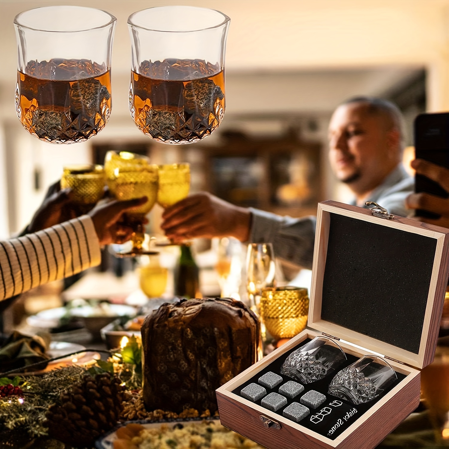 Regalos de cumpleaños para hombres, juego de regalos de piedras de whisky  para el día del padre, Navidad, el mejor regalo para hombres, papá, marido
