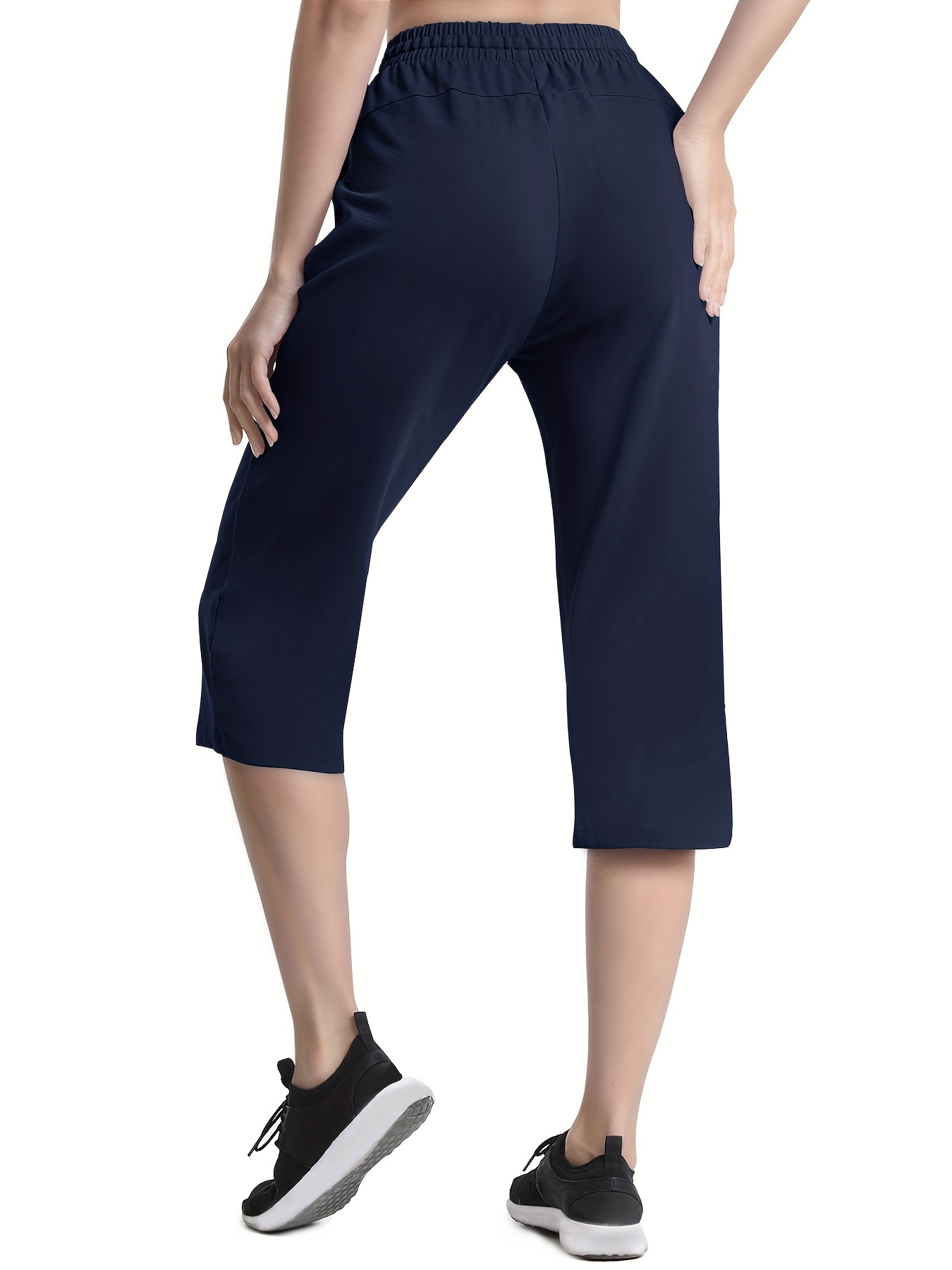 Women's Capri Sweatpants Casual Capri Pants with Pockets Capri Joggers  Capri Yoga Pants Drawstring Workout Sweatpants