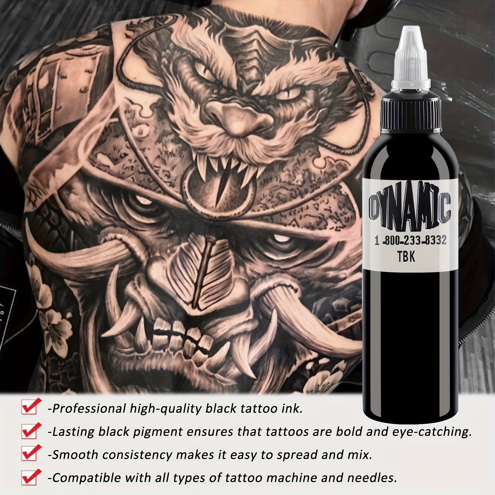 Black Tattoo Ink Professional Tattoo Tattoo Painting - Temu