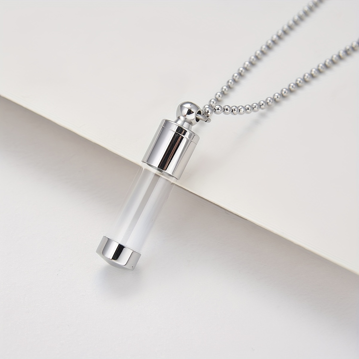 Stainless Steel Openable Urn Necklace for Ashes, Keepsake