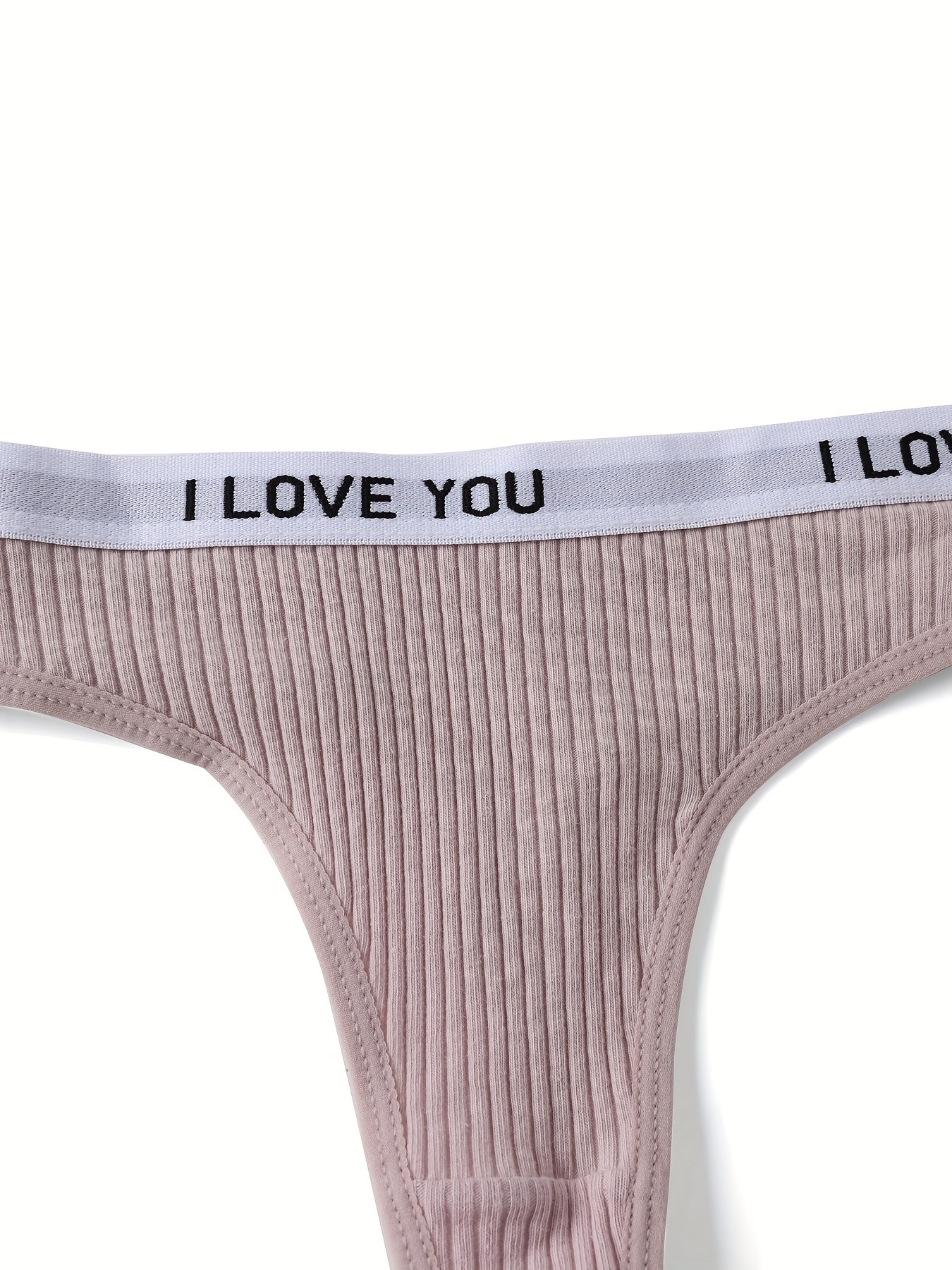 Letter Tape Ribbed Thongs Soft Comfy Stretchy Intimates - Temu