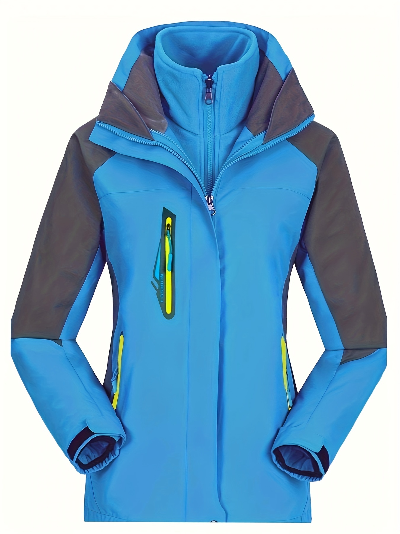 JUST BUY IT Unisex 3-Layer Inner Fleece Jacket Outdoor Waterproof Sport  Warm Coat+Sweater 