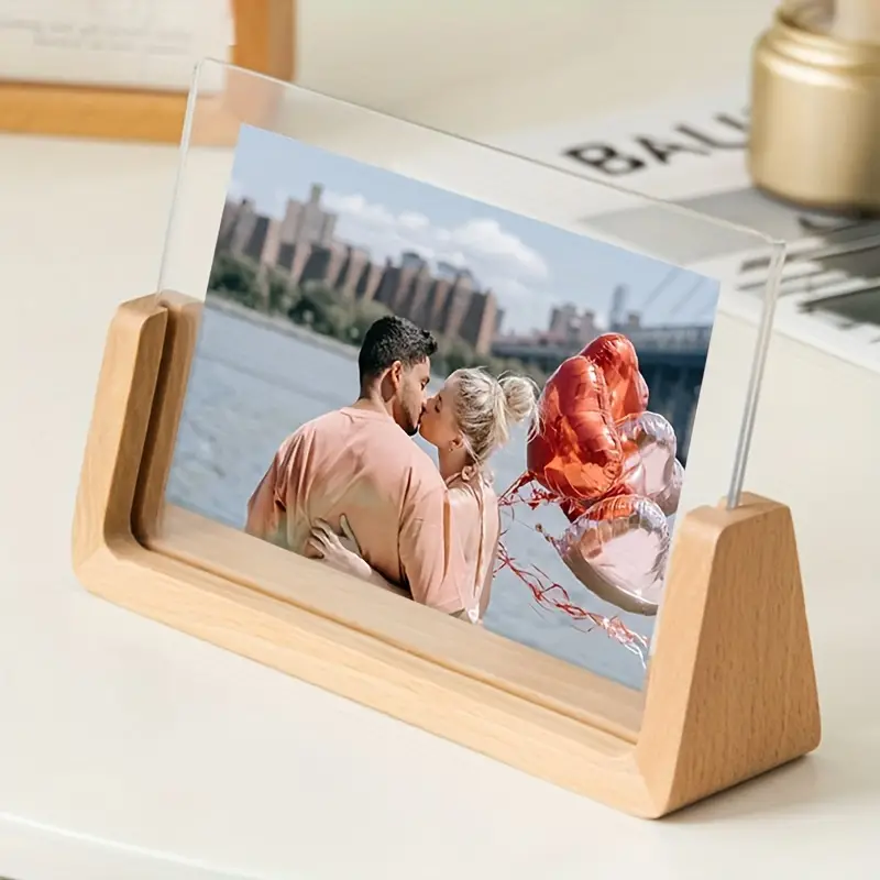 Creatcabin 4 x 6 cornice in legno cornici per foto incise display da tavolo  in legno