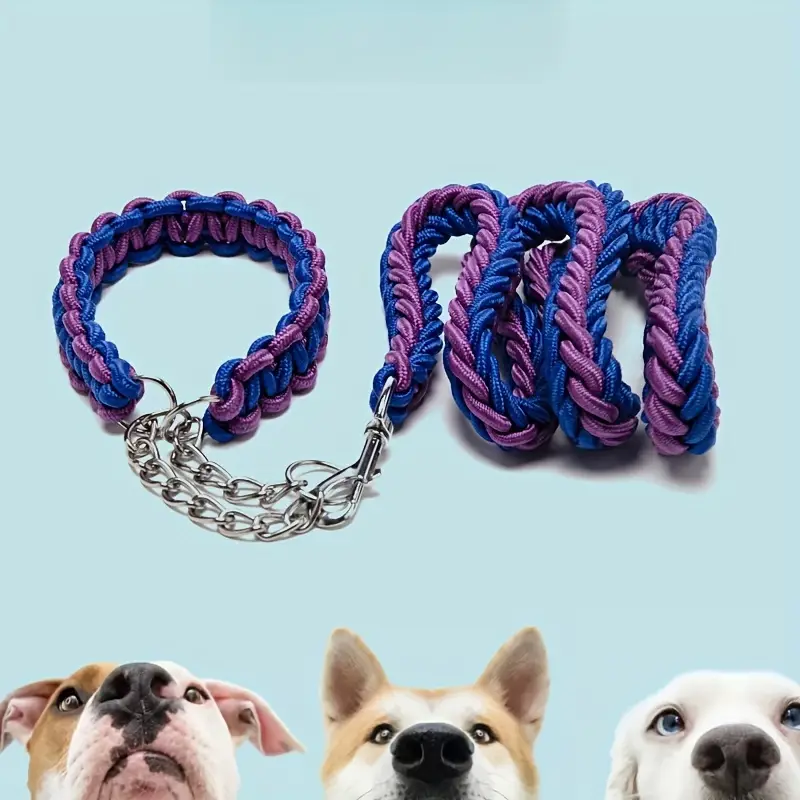 Braided Pet Leash Braided Dog Collar Dog Chain Anti burst P - Temu