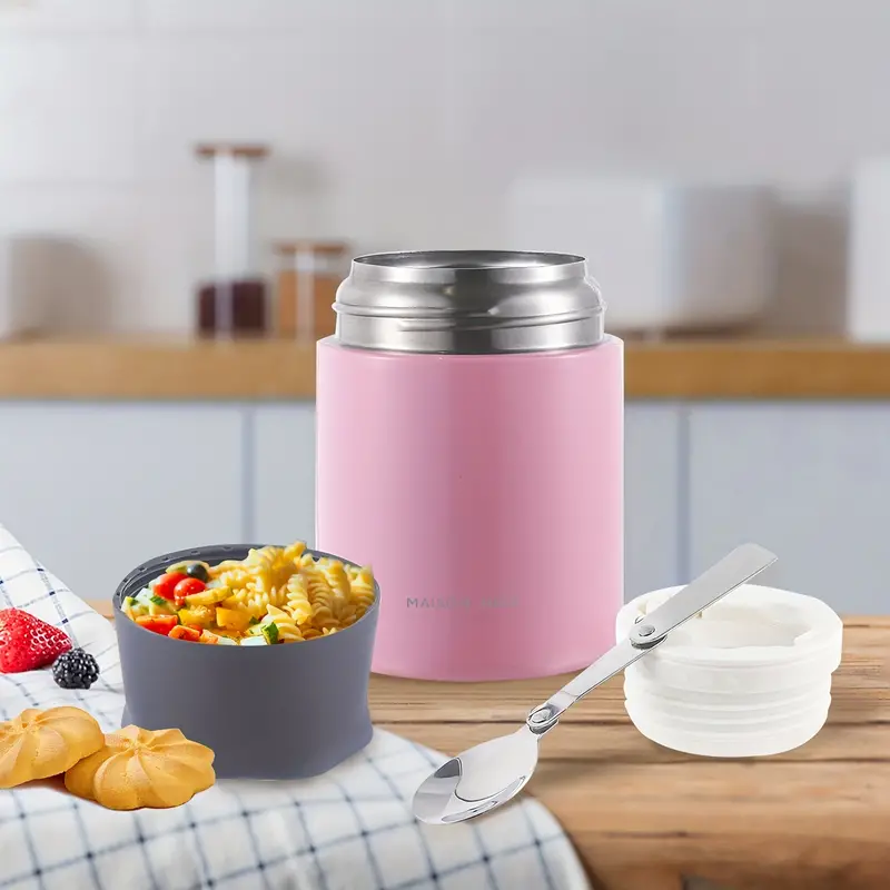 Stainless Steel Vacuum Insulated Lunch Container - Leakproof, Thermal, And  Perfect For Kids And Adults! - Temu