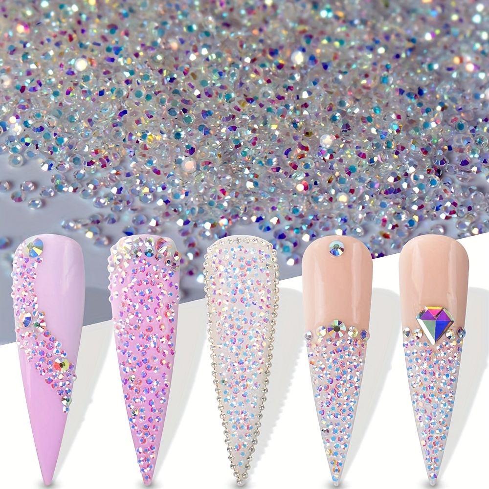 Amazon.com: 1 Bottle Micro Pixie Beads Gravel Nail Crystals For Nails  Colorful Multicolor Micro Strass Glass Caviar Beads Nail Art 3D Decorations  (Crystal) : Beauty & Personal Care