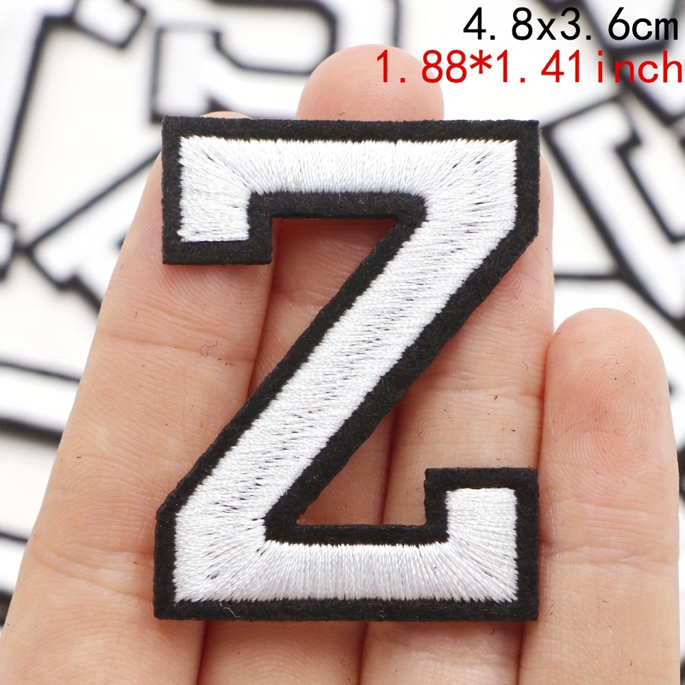 Navy Blue Letters Embroidery Patches Applique Diy Alphabet Iron on Patches  For Clothing Sewing Name Patches on Clothes Bags