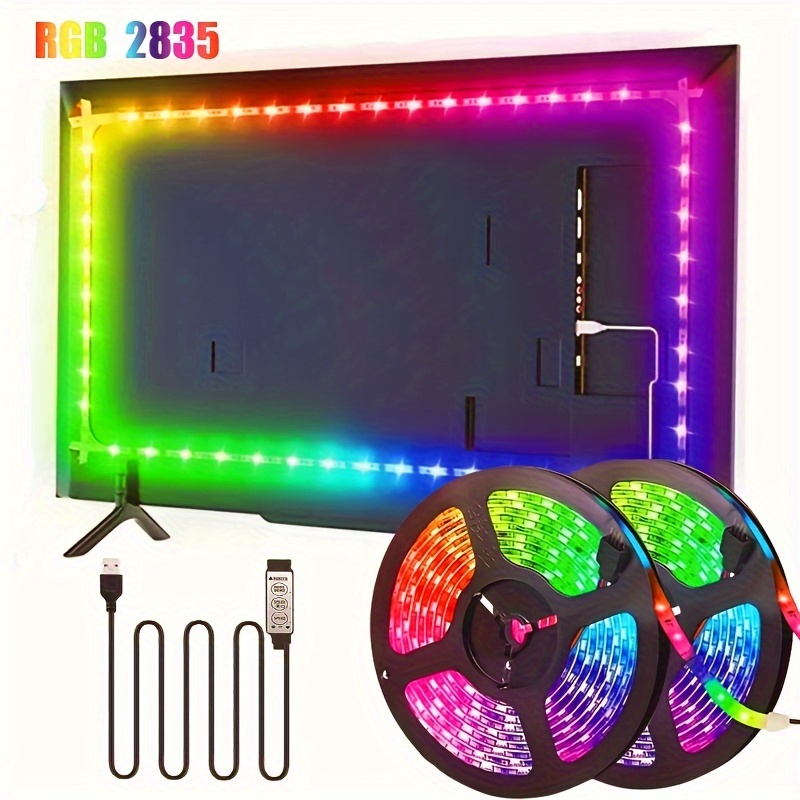 RGB LED Light Strip Pour Console PS5/PS5 Slim, Télécommande IR/APP/USB 3  Méthodes De Contrôle, 8 Couleurs 400+ Effets DIY Accessoires De Décoration