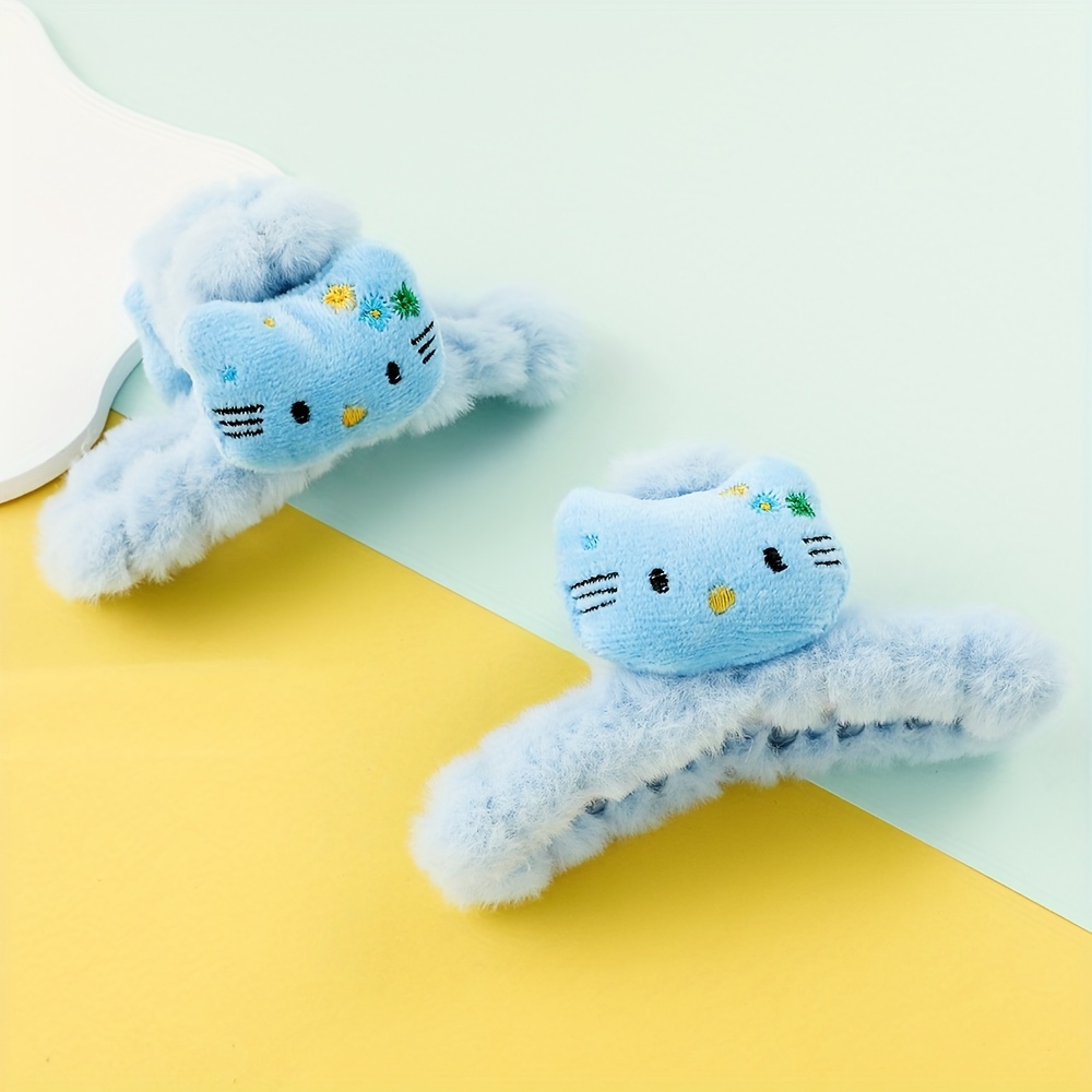 Sanrio Caddy Cat Hair Clip Sweet Girl Hair Accessories Same Grab Clip Butterfly Cartoon Hair Accessories,Temu