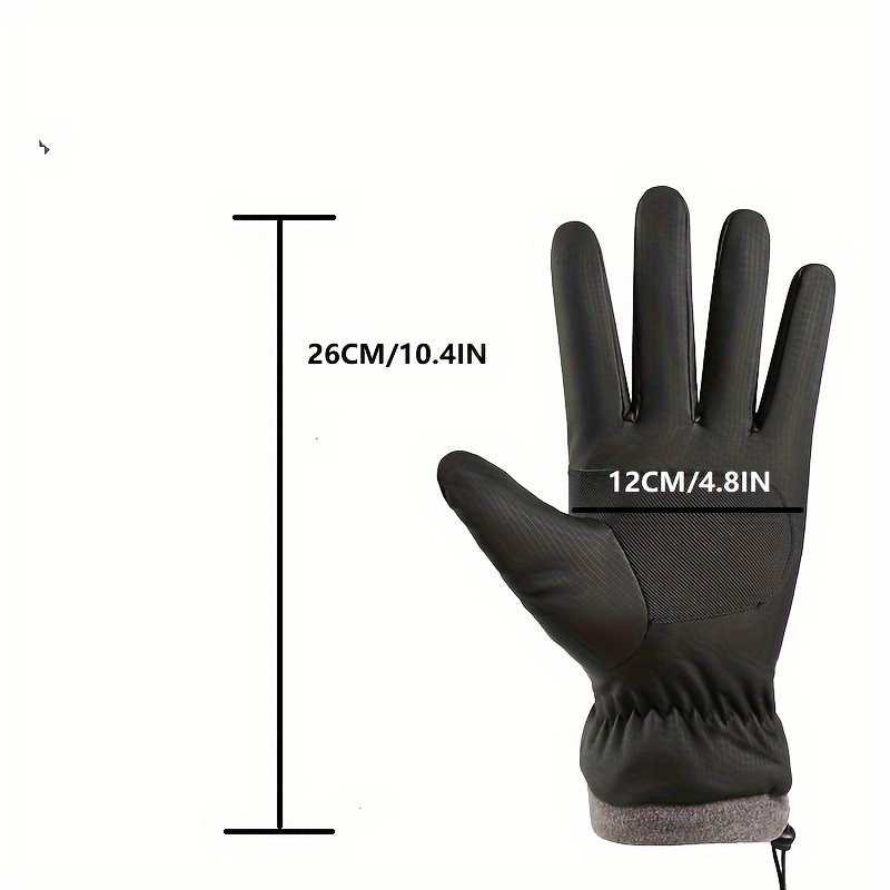 Plush Thickened Winter Gloves Windproof Waterproof Warm Touch Screen Gloves