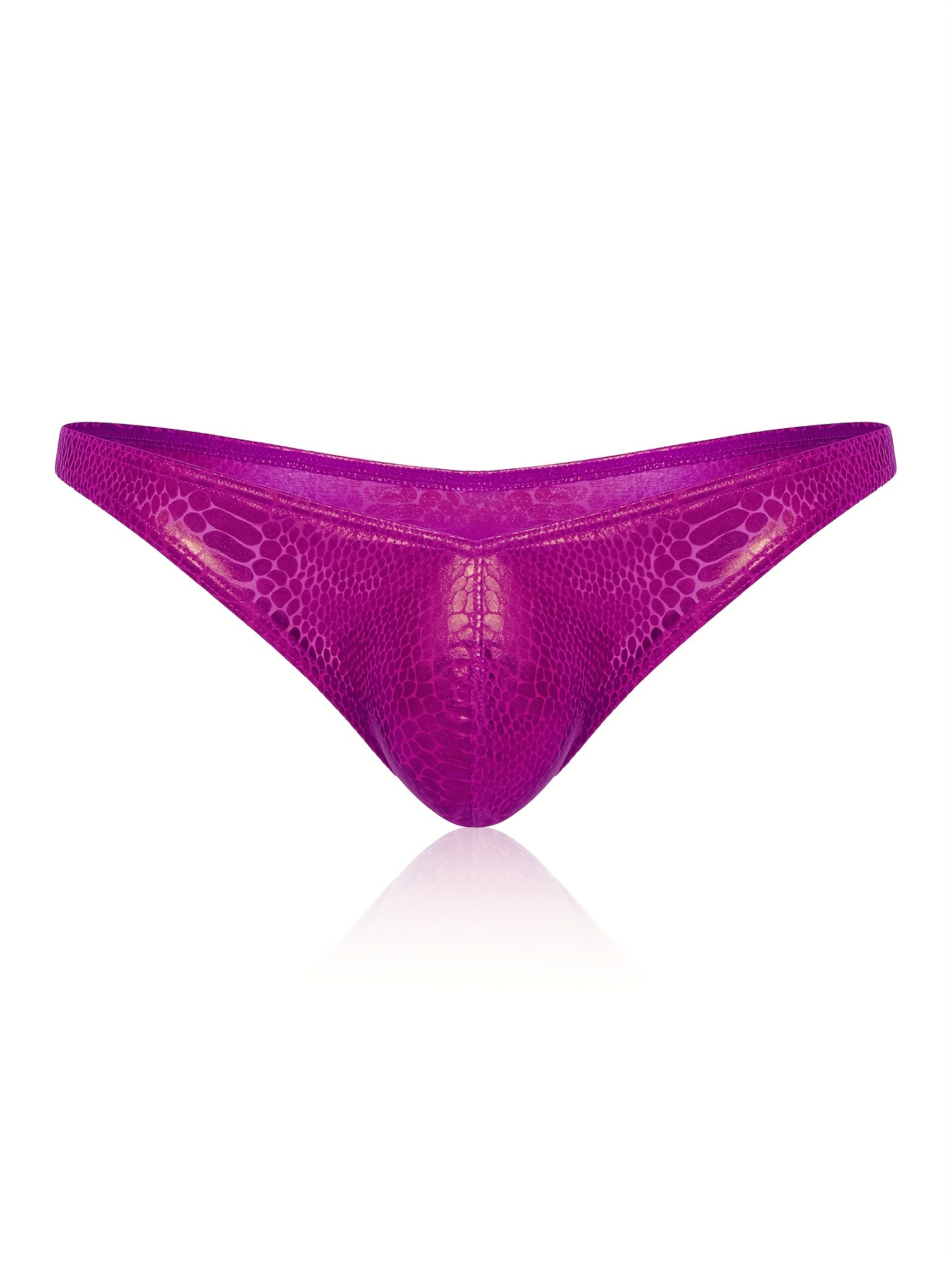 Men's String Pouch Briefs Whale Tail Underwear Mini Leopard Jockstrap  Bikinis