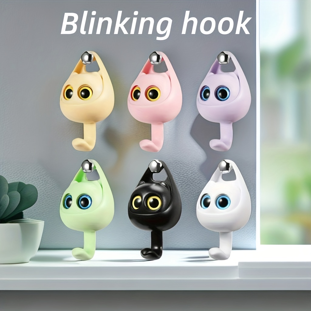 Cat Shaped Adhesive Wall Hooks Traceless Sticky Door Hooks - Temu