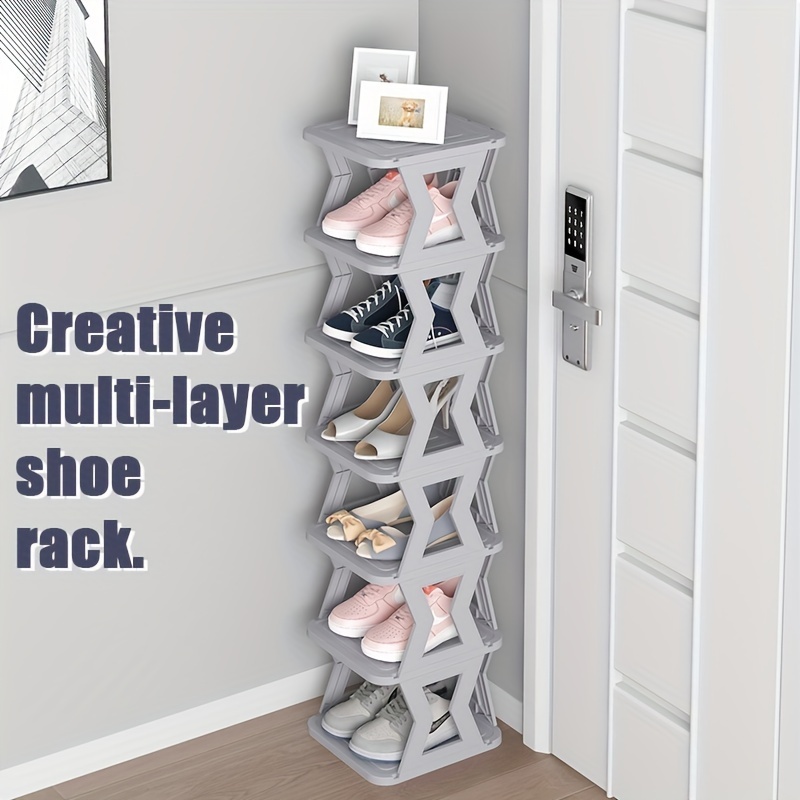 DIY Shoe Rack for Small Space, 1 slot 3 layers Shoe Rack, Home  Improvement