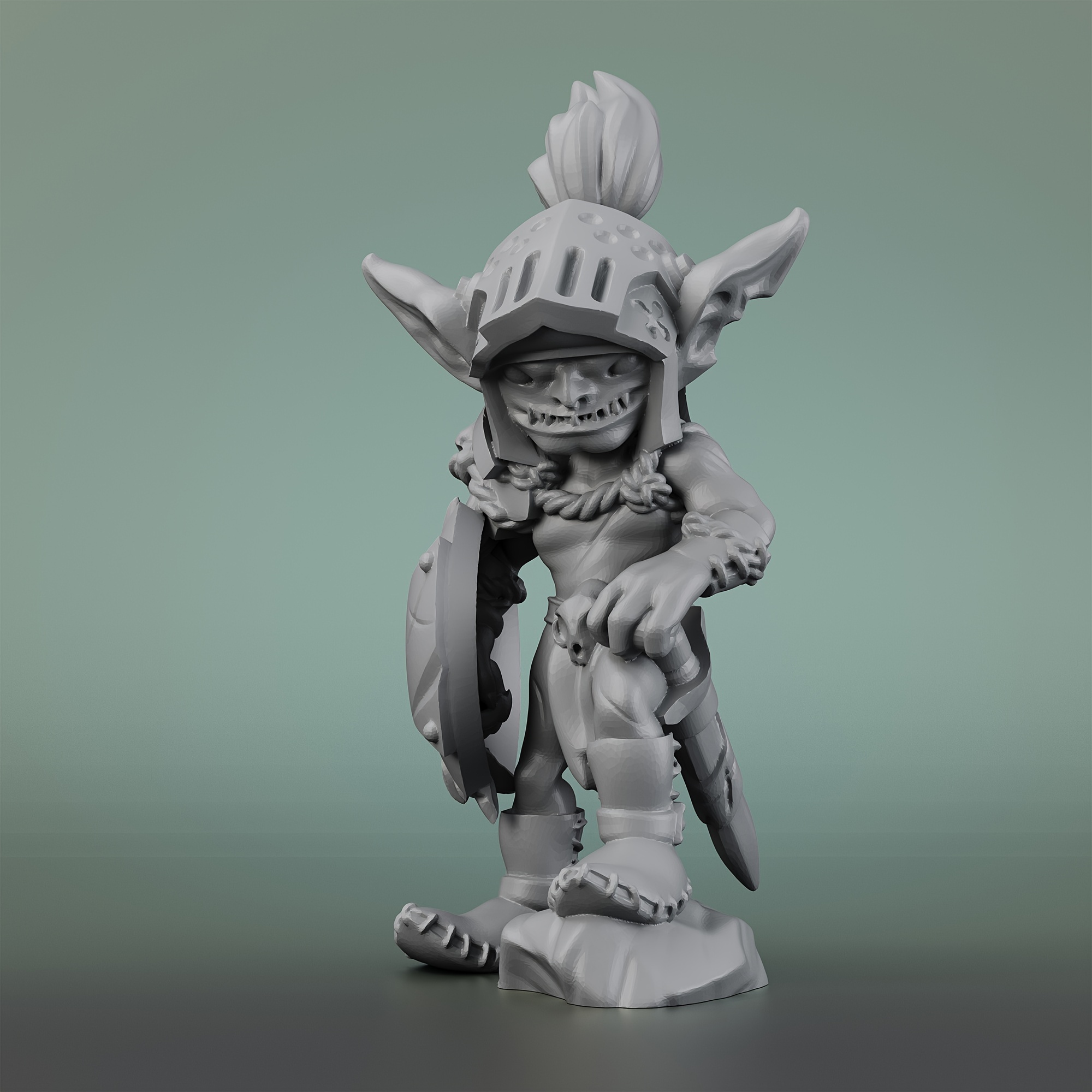 Goblin Warrior Knight Miniature, Fantasy Miniatures, 28mm Miniature For  Tabletop Role Playing Games
