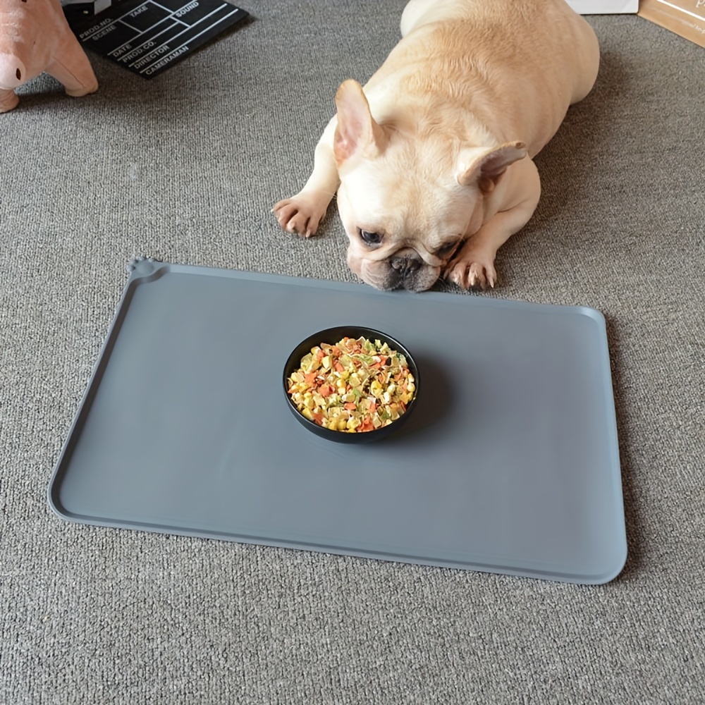 1pc Non-Slip Waterproof Dog Feeding Mat No Spill Anti-Overflow Dog Bowl Mat  Pet Placemat