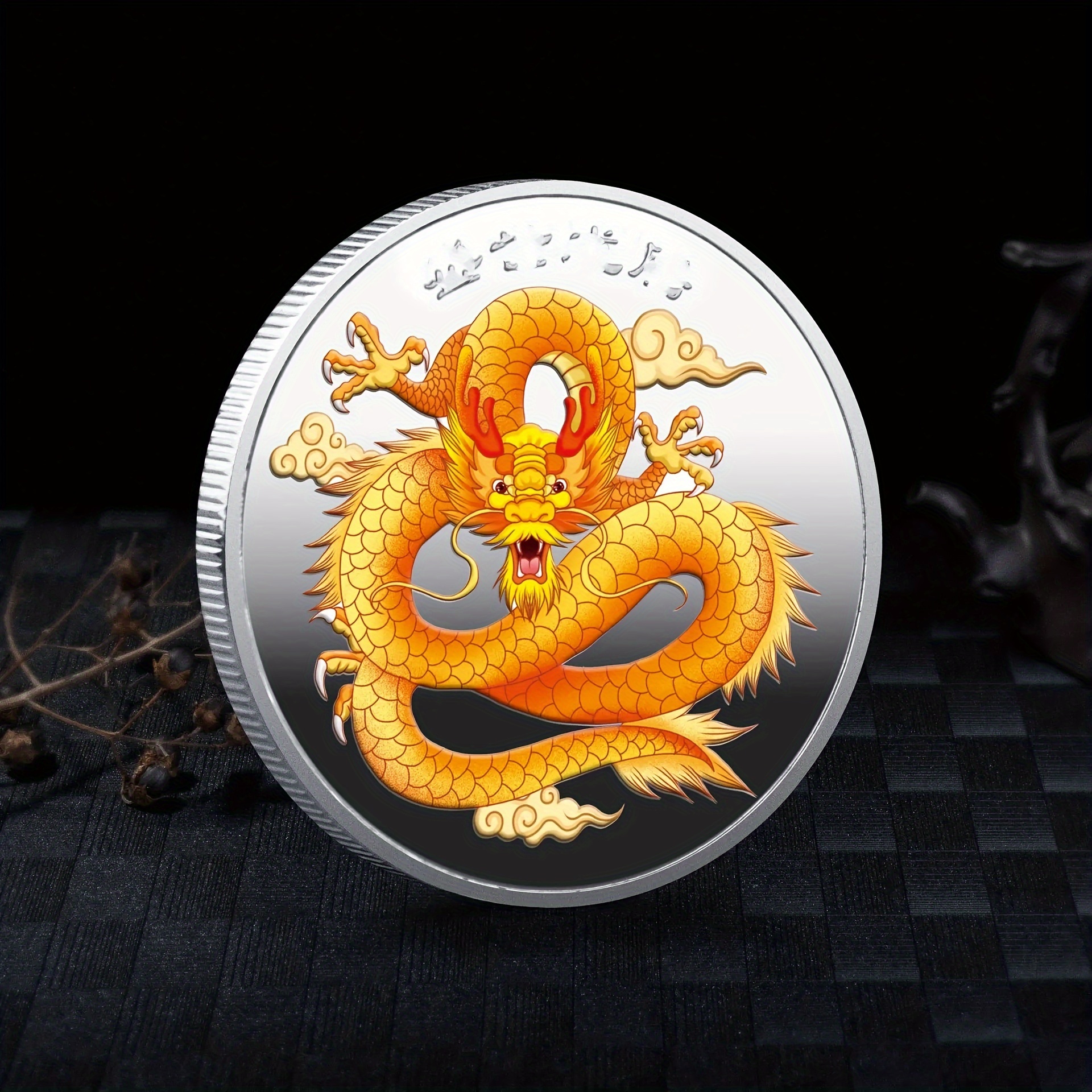 QUEFANGONGYI Pièce d'argent Dragon à Double Face Cadeau de Collection de  pièces de Monnaie de Dragon Chinois Ancien : : Jeux et Jouets
