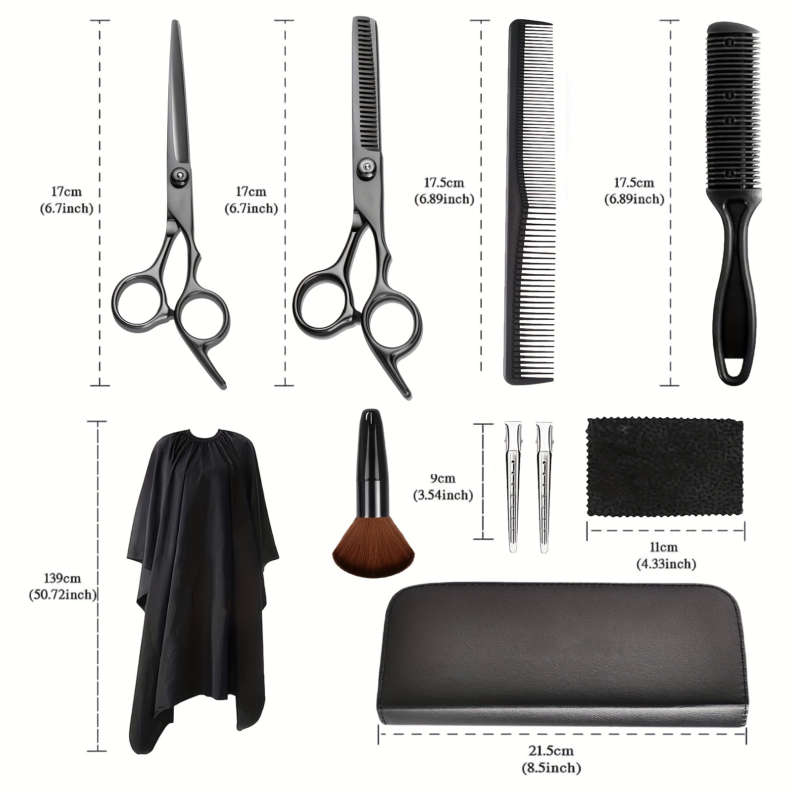 Professional Barber Shears Set With Thinning Shears Perfect - Temu