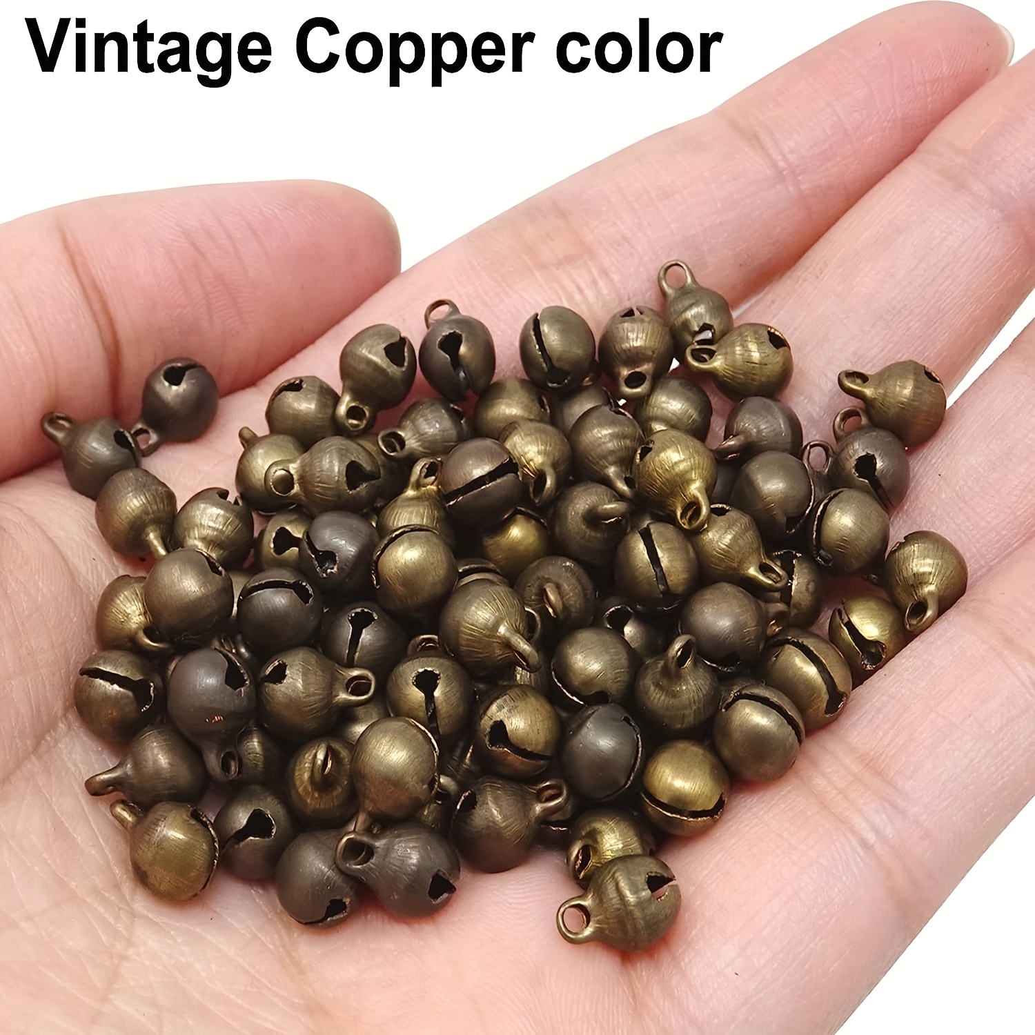 6mm Bronze Jingle Bell/Small Bell/Mini Bell DIY Bracelet Anklets Necklace  Knitting/Jewelry Making,100pcs 1/4-Inch Bronze