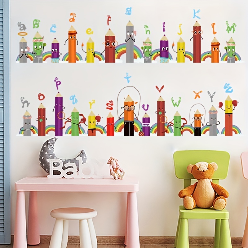 26 Letter Wall Stickers Abc Stickers Alphabet Decals Animal - Temu