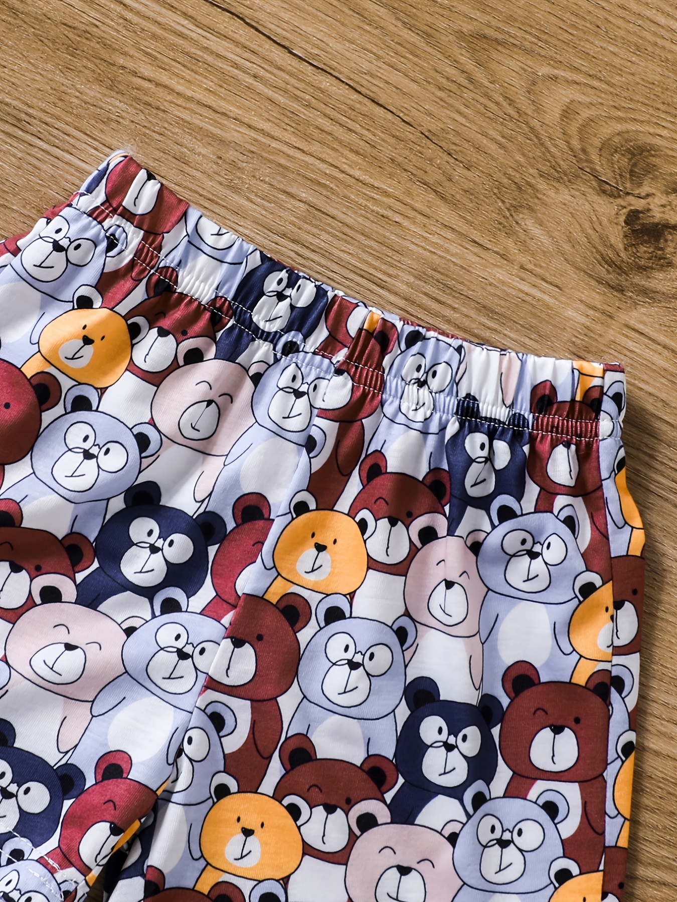 Baby Boys Cute Bear Graphic Print T-shirt & Shorts Set Clothes - Temu