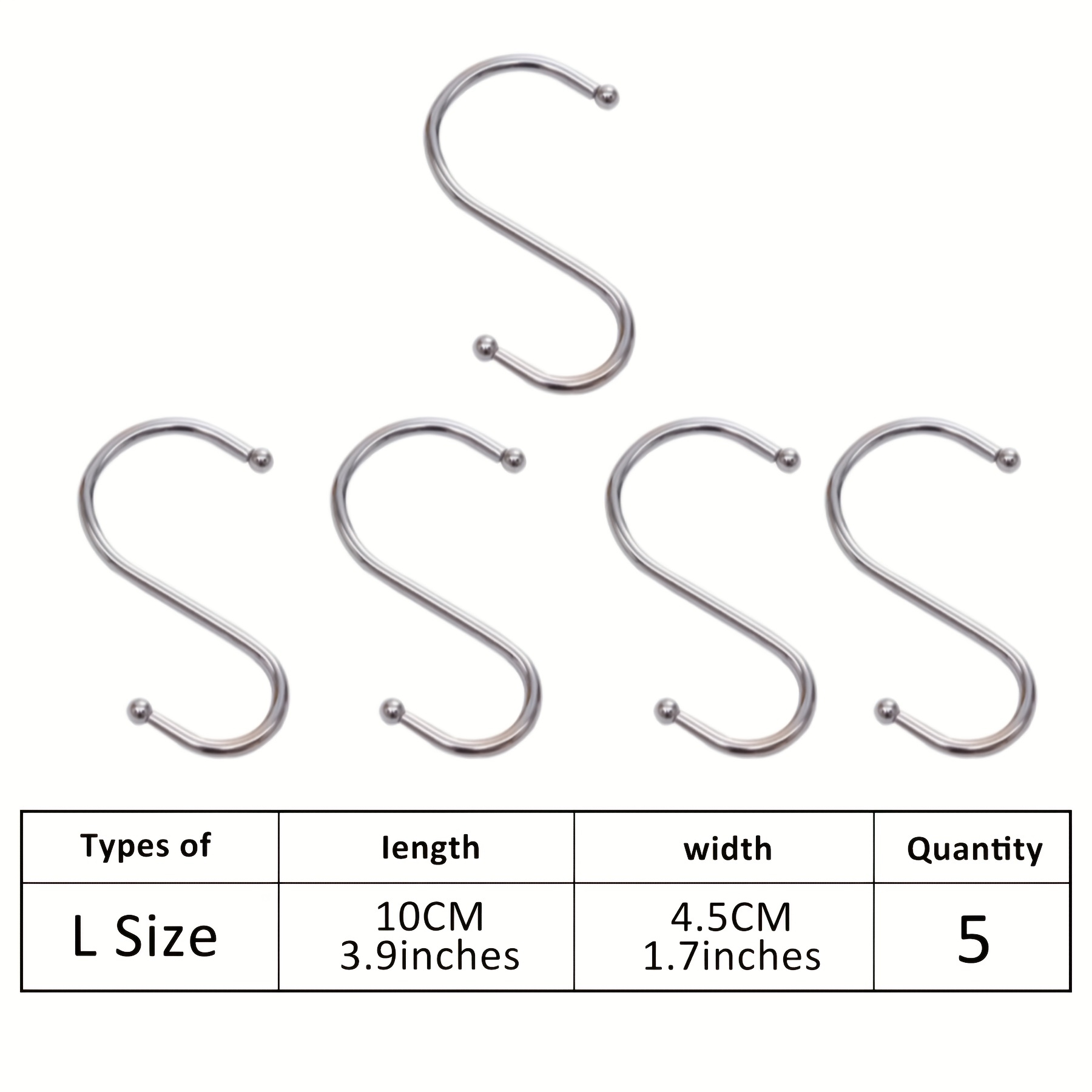 Stainless Steel S Hook Metal S Shaped Hanging Hook Double - Temu