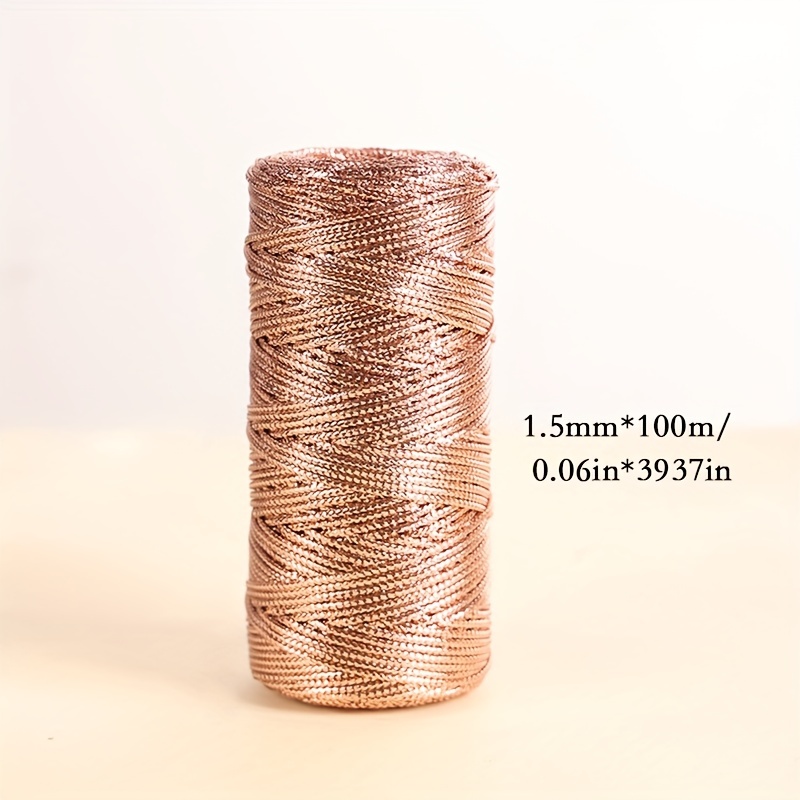 Golden Twine String Thread Twist Ties Coil Ribbon Metallic - Temu