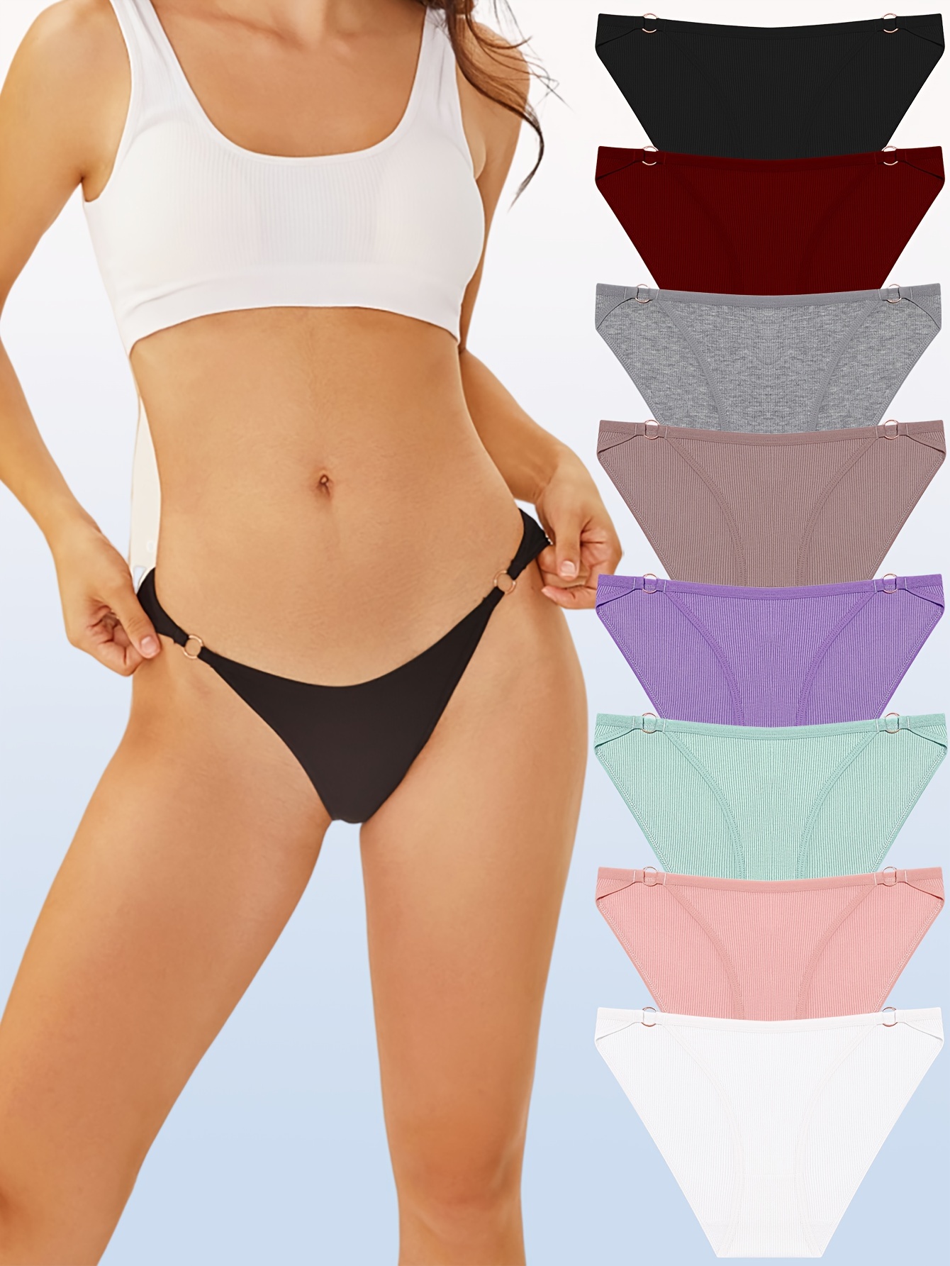 Seamless Solid Panties Comfy Breathable Stretchy Intimates - Temu Canada