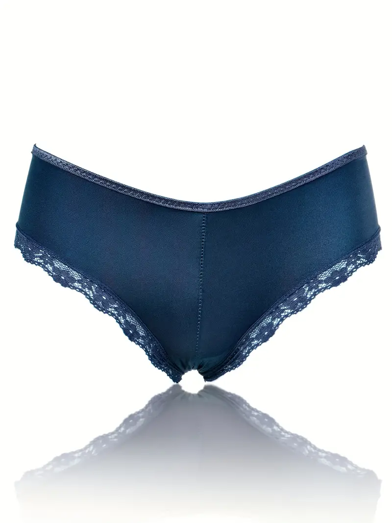 Contrast Lace Briefs Criss Cross Hollow Breathable Sexy - Temu
