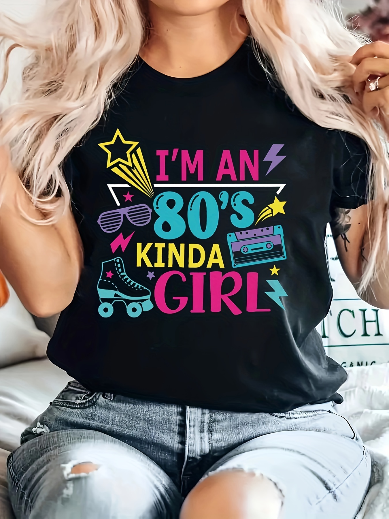 THE 80s FASHION (T-shirt) - (S/M): : Fashion