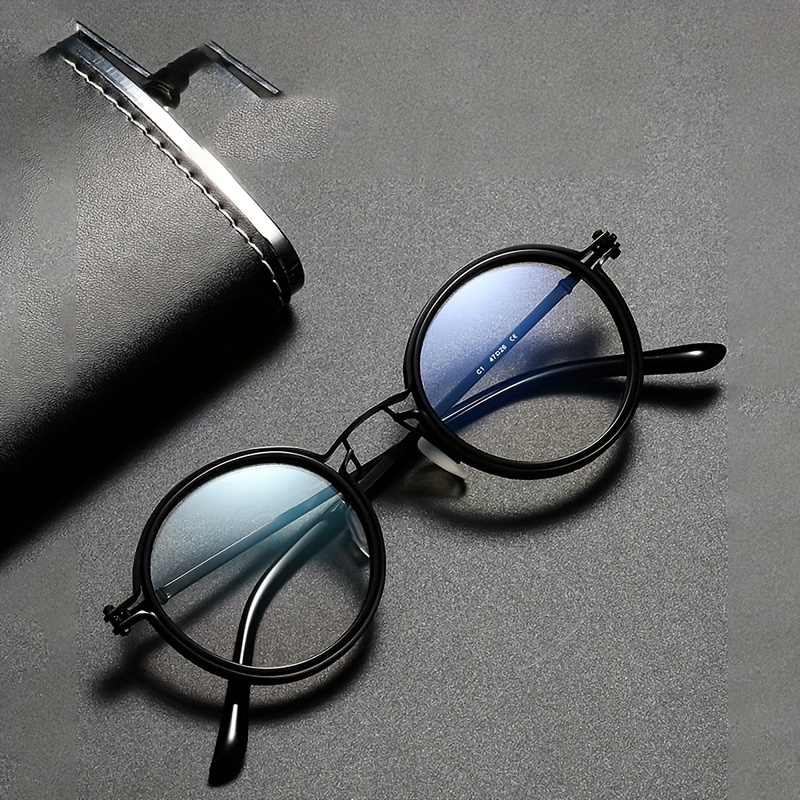 Retro Elegant Steampunk Round Metal Frame Glasses For Men - Temu Australia