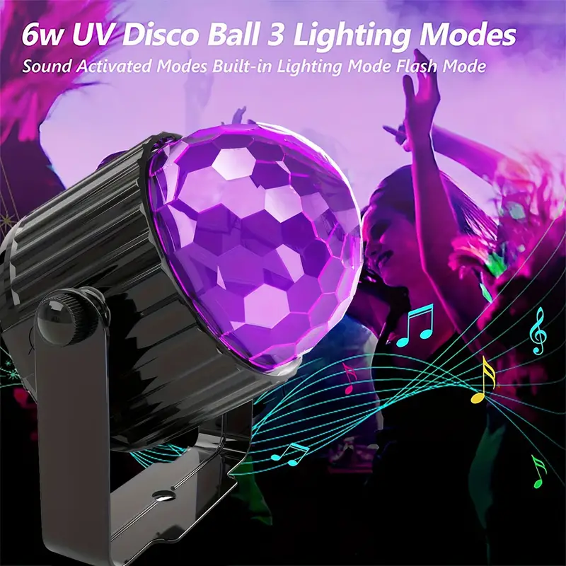 Uv Black Light For Glow Party 6w Led Disco Ball Strobe Lights For Dark  Party Sup