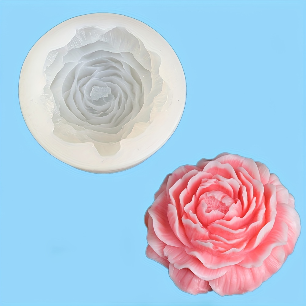 Peony Flower Candle Silicone Mold Used For Resin Epoxy Resin - Temu