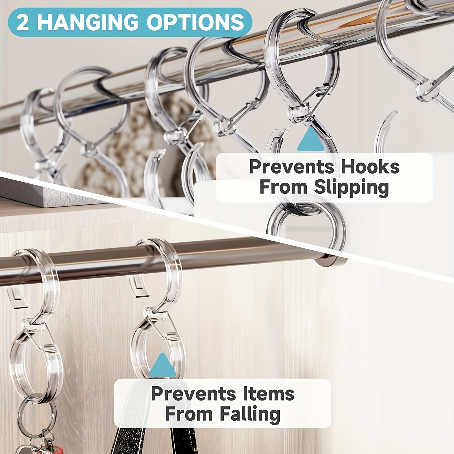 Shower Rack Hooks Wall Bathroom Towel Hooks for Bags Purse Clothes 6 Hooks