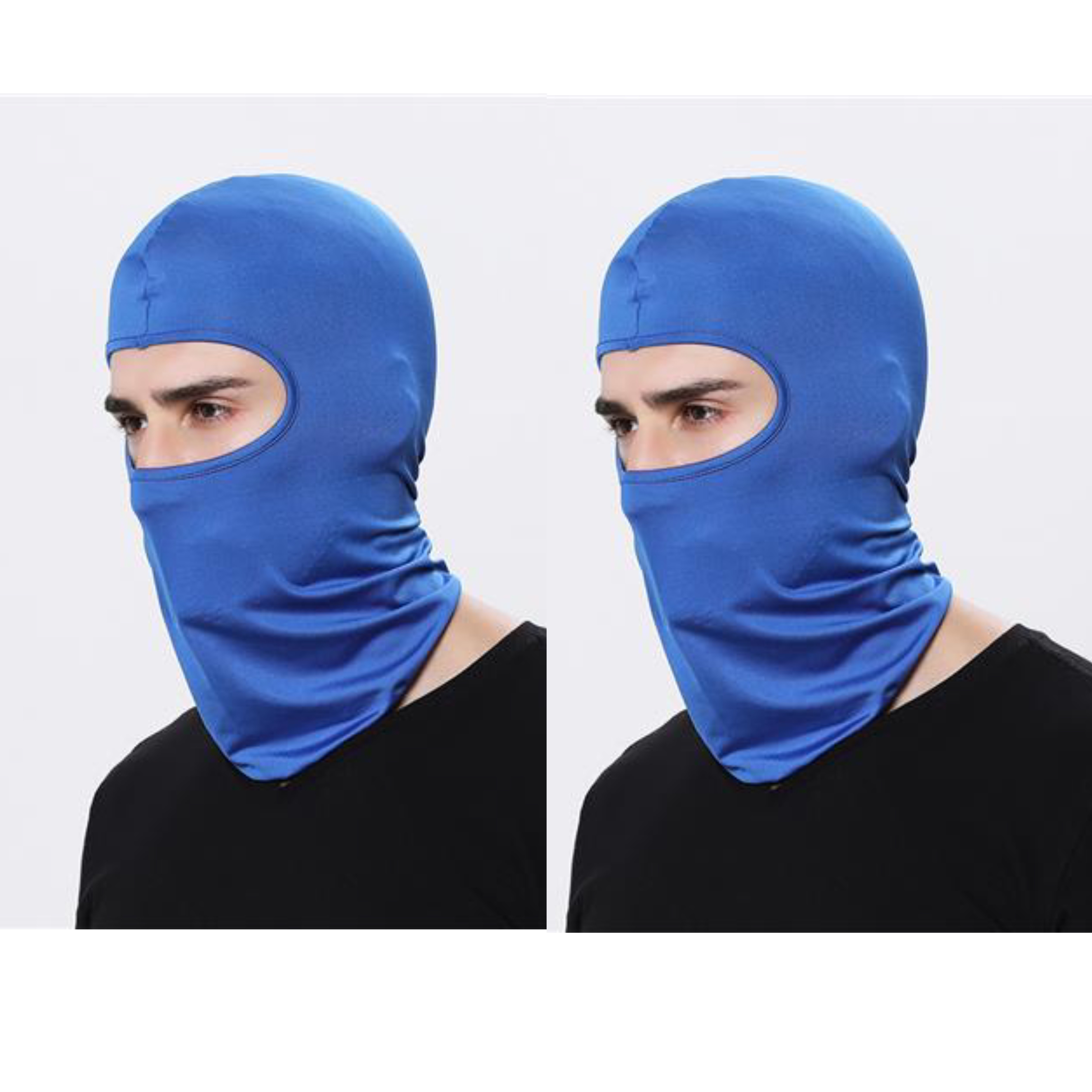 2pcs Men Solid Balaclava Cap