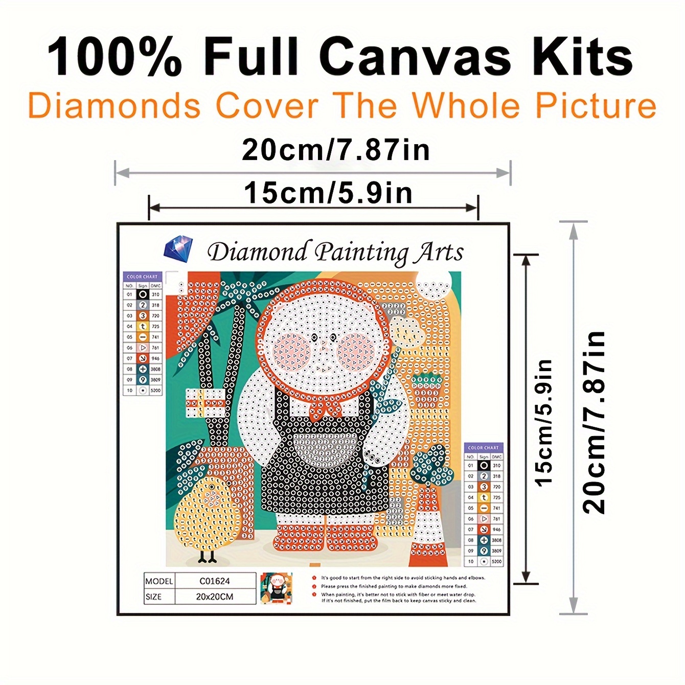 Round Diamond Canvas White Cat Home Living Room Bedroom - Temu