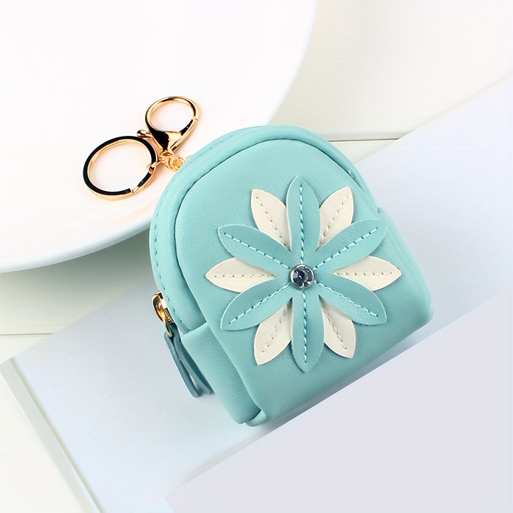 Mini Vintage Zipper Coin Purse, Portable Clutch Bag, Versatile Keychain Bag  With Keyring - Temu Oman