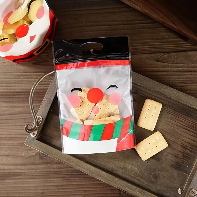 CRASPIRE 1 Bag Christmas Theme Boots Plastic Gift Bags, Zip Lock Bags, for  Biscuit & Candy Packaging, Reindeer Pattern, 22x19x0.01cm, 10pcs/bag